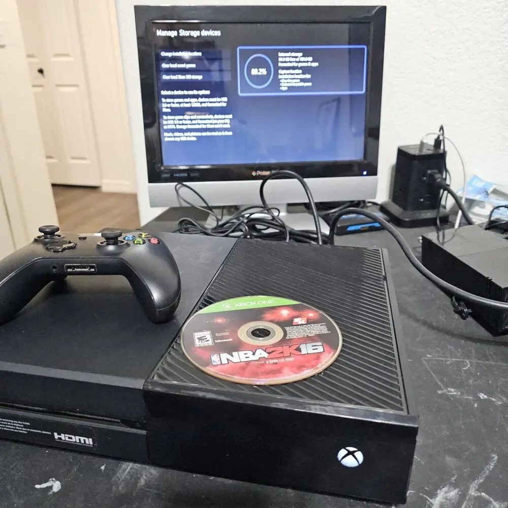 Microsoft Xbox One Console Black [Upgraded] 1TB HDD 1540 w/ Controller & Game